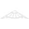 Ekena Millwork Pitch Wagon Wheel Architectural Grade PVC Gable Pediment, 72"W x 21"H x 1"P (7/12) GPP072X021X100WAG - alternate 5